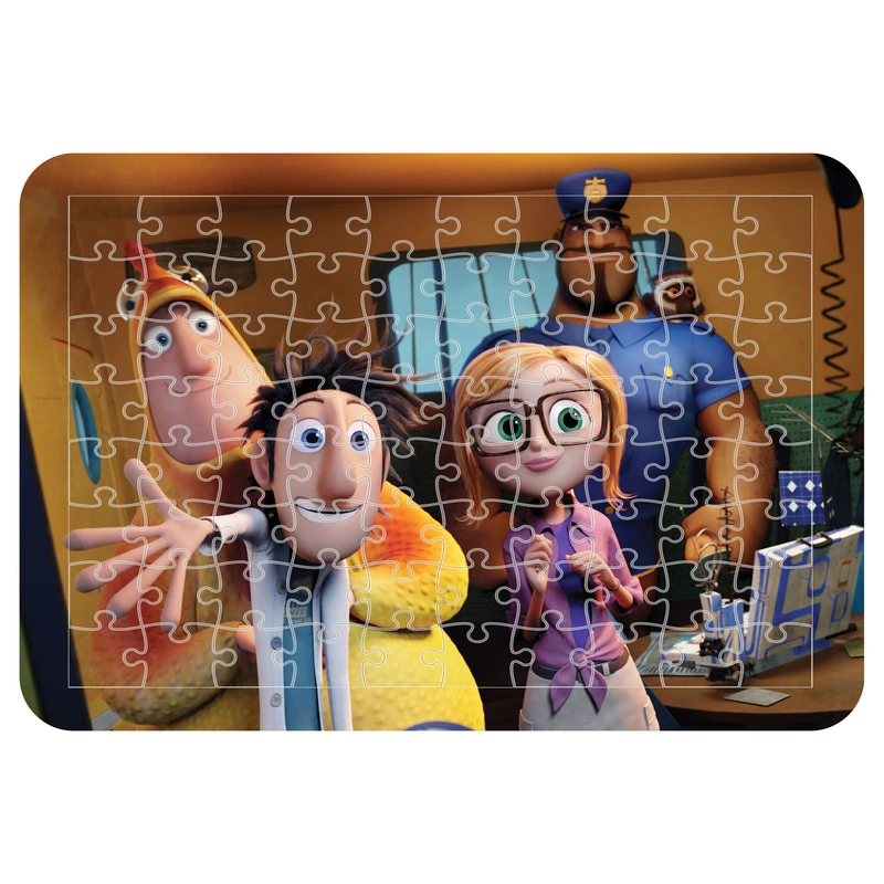 پازل 54 تکه مدل CHB1474 طرح انیمیشن ابری با احتمال بارش کوفته قلقلی