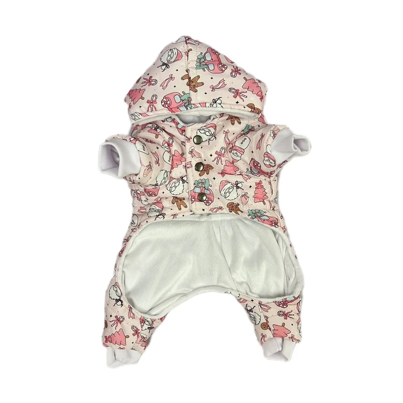 کاپشن سگ و گربه مدل کریسمس سایز S