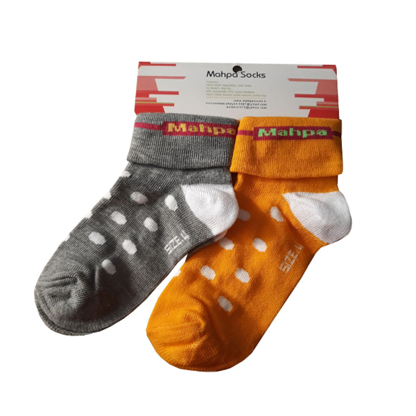 جوراب دخترانه مهپا مدل خالدار مجموعه 2 عددی