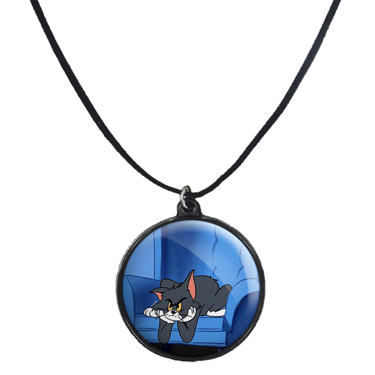 گردنبند پرمانه طرح تام و جری کد pmb.10716 مدل دو طرفه