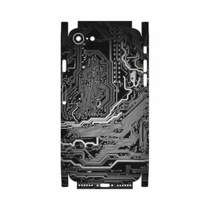 MAHOOT Black Printed Circuit Board-FullSkin Cover Sticker for Apple iPhone 8