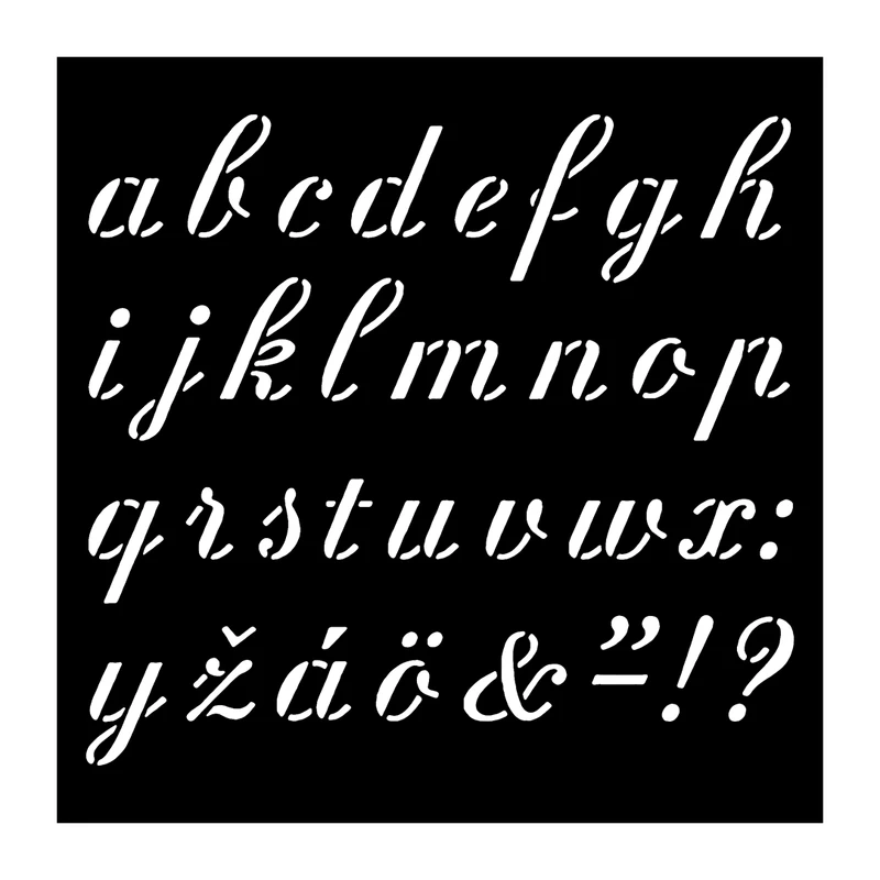  شابلون باتیس آرت طرح حروف لاتین کد 792