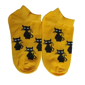 جوراب مدل بدون ساق طرح گربه کد 4