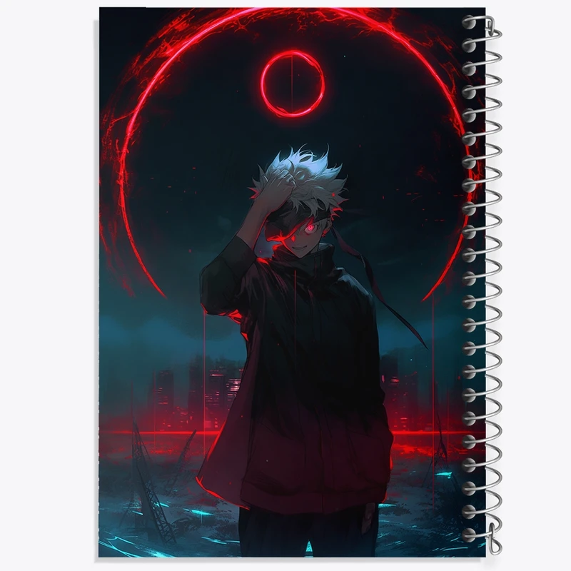 دفتر ژورنال نویسی 50 برگ خندالو مدل نقطه ای طرح گوجو ساتورو انیمه جوجوتسو کایزن کد F1656