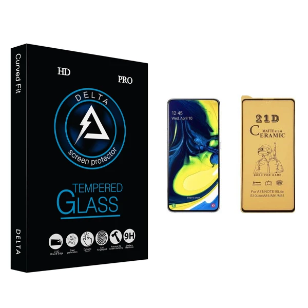 محافظ صفحه نمایش سرامیکی دلتا مدل Fit مناسب برای گوشی موبایل سامسونگ Galaxy A81