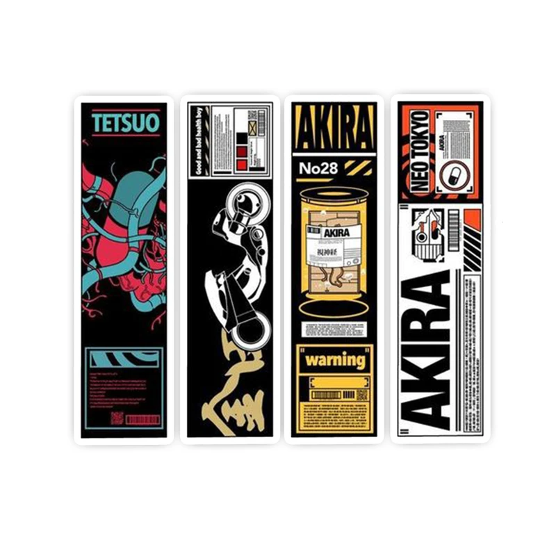 استیکر لپ تاپ و موبایل گوفی طرح انیمه مدل Banner Akira مجموعه 4 عددی