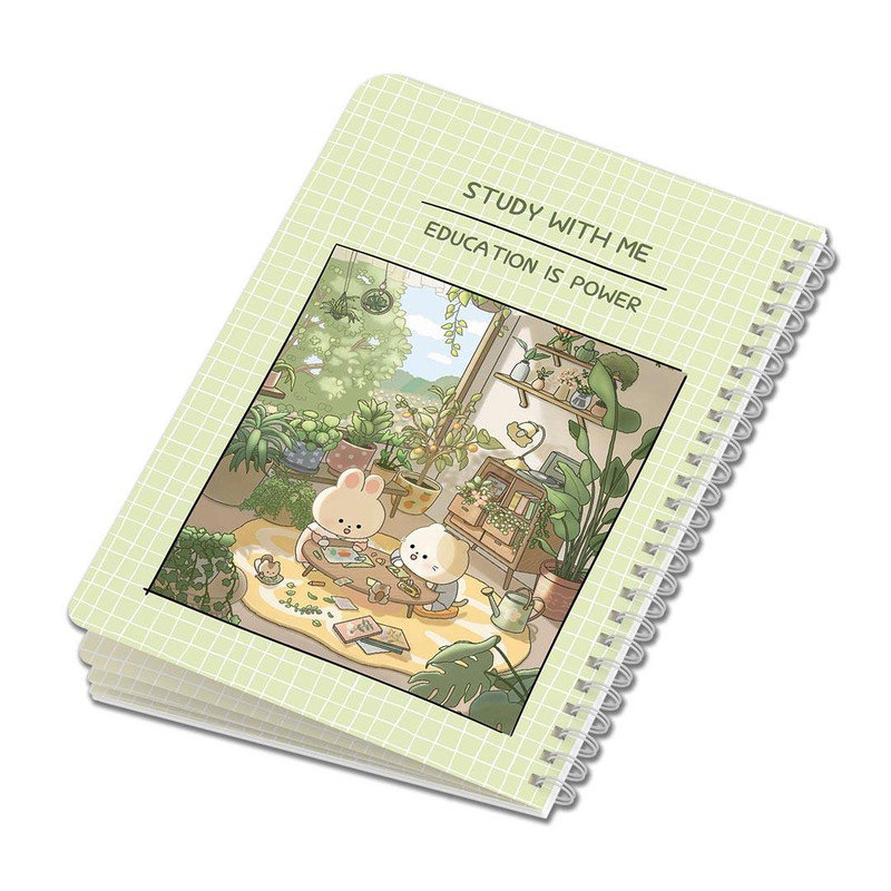 دفتر مشق 50 برگ مدل حاشیه دار طرح گلخانه