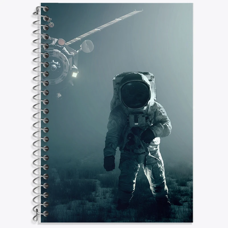 دفتر زبان 50 برگ خندالو مدل سه خط طرح فضانورد کد F1836