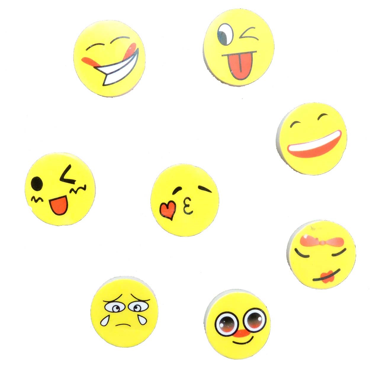 پاک کن پرنیان هفت رنگ مدل Emoji بسته 8 عددی