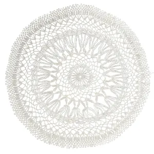 رومیزی قلاب بافی سی دا سایز 55 کد FN01006
