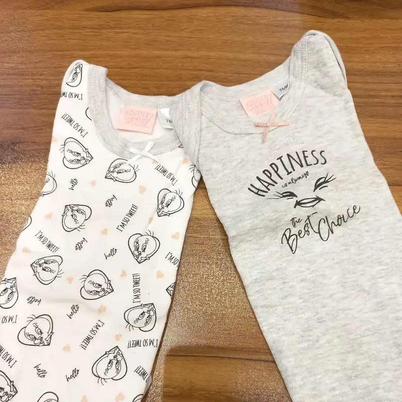 بادی آستین بلند نوزادی لونی تونز مدل پنبه ای کد 12405804 مجموعه 2 عددی