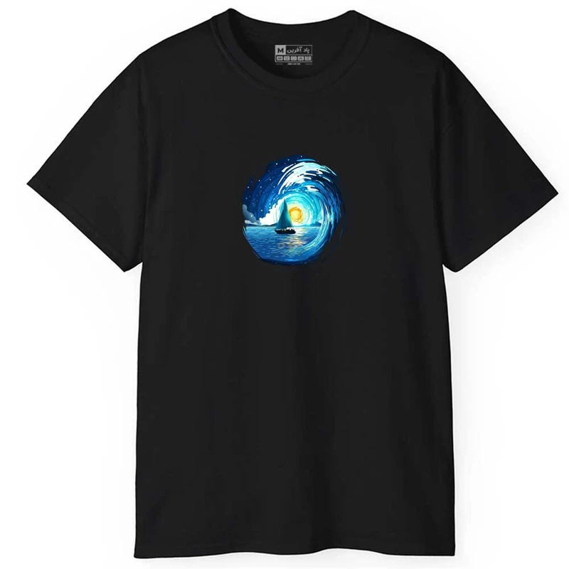 تی شرت آستین کوتاه مردانه پاد آفرین مدل شب های پرستاره کد 0427