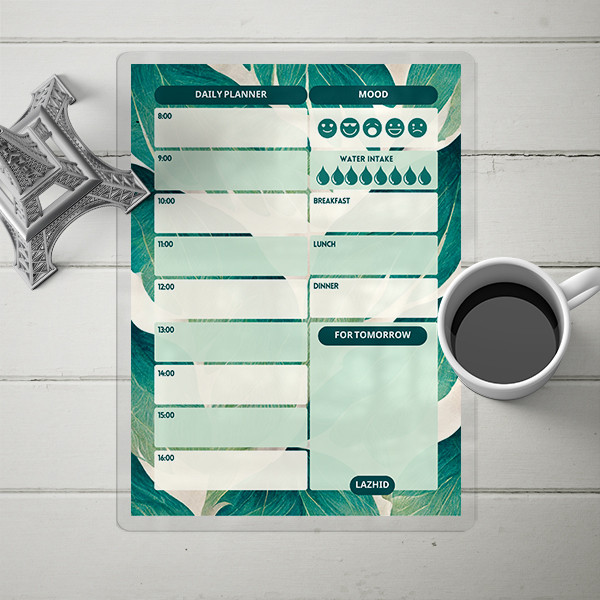 تخته وایت برد لاژید مدل پلنر برنامه ریزی کد PL011 سایز 20*30 سانتی متر مجموعه 2 عددی