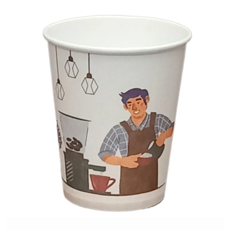 لیوان یکبار مصرف پیکنیک مدل کاغذی کد 220ML مجموعه 4 بسته 50 عددی