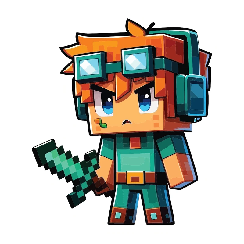 برچسب لپ تاپ پویا مارکت طرح ماینکرافت کد 4062