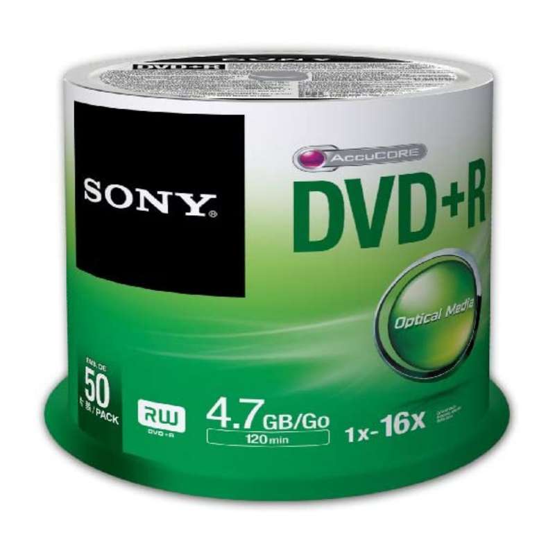 دی وی دی خام سونی مدل DVD+R بسته 50 عددی 