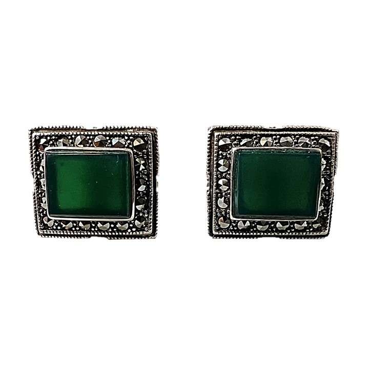 دکمه سردست نقره مردانه کد glsr-2482