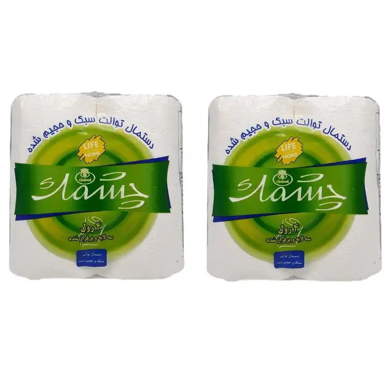 دستمال توالت چشمک مدل پوینت 4 بسته 4 عددی