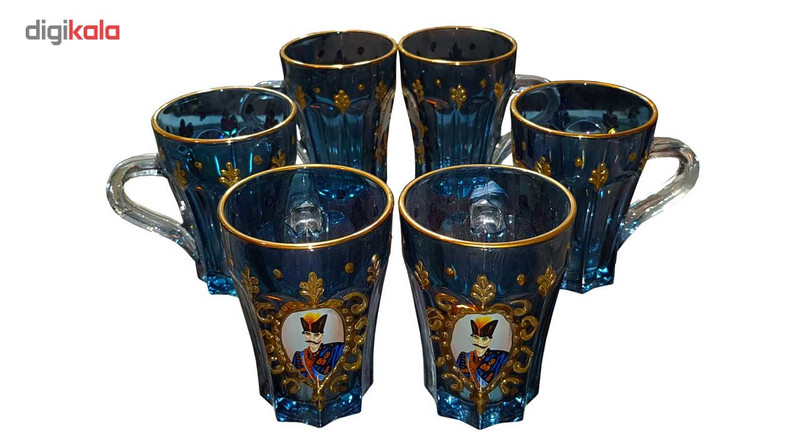 استکان طرح قاجار بسته 6 عددی