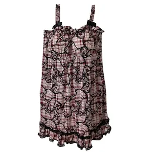 لباس خواب زنانه مدل پاپیونی کاپدار