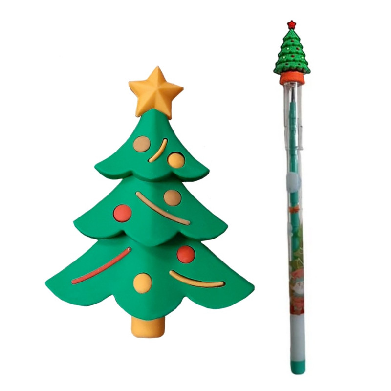 پاک کن کیاهو  طرح کاج کریسمس به همراه مداد فشنگی