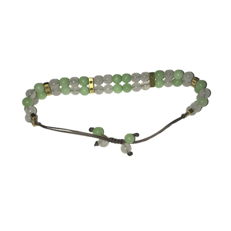 دستبند زنانه مدل سنگ رزکوارتز و آونتورین کد S-266