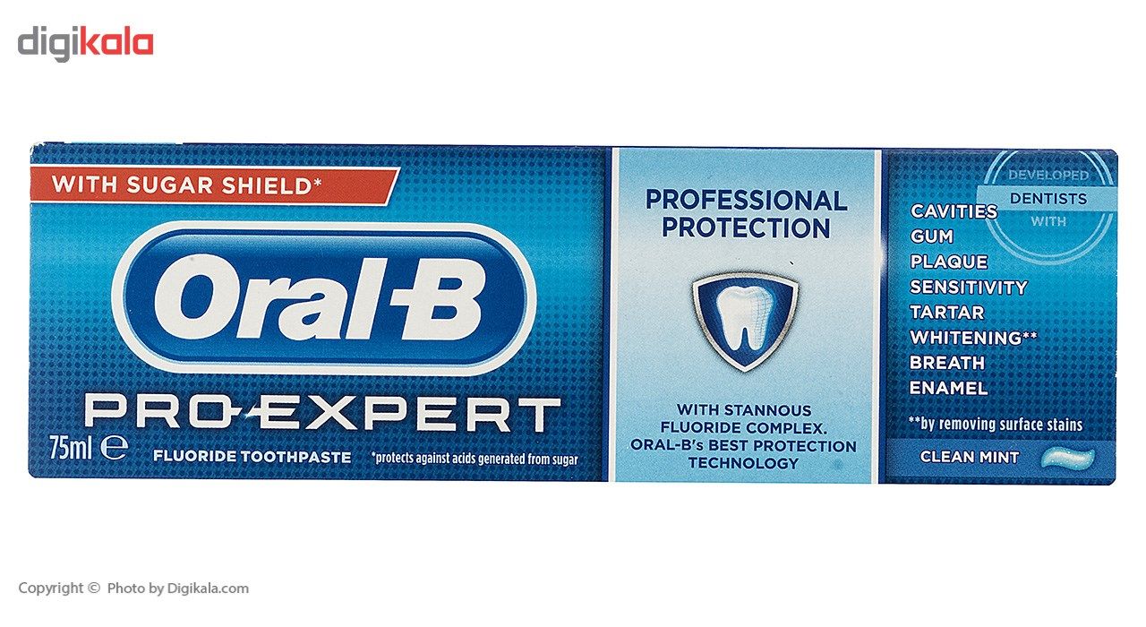 خمیر دندان اورال-بی سری Pro-Expert All Around Protection مدل Clean Mint حجم 75 میلی لیتر -  - 3