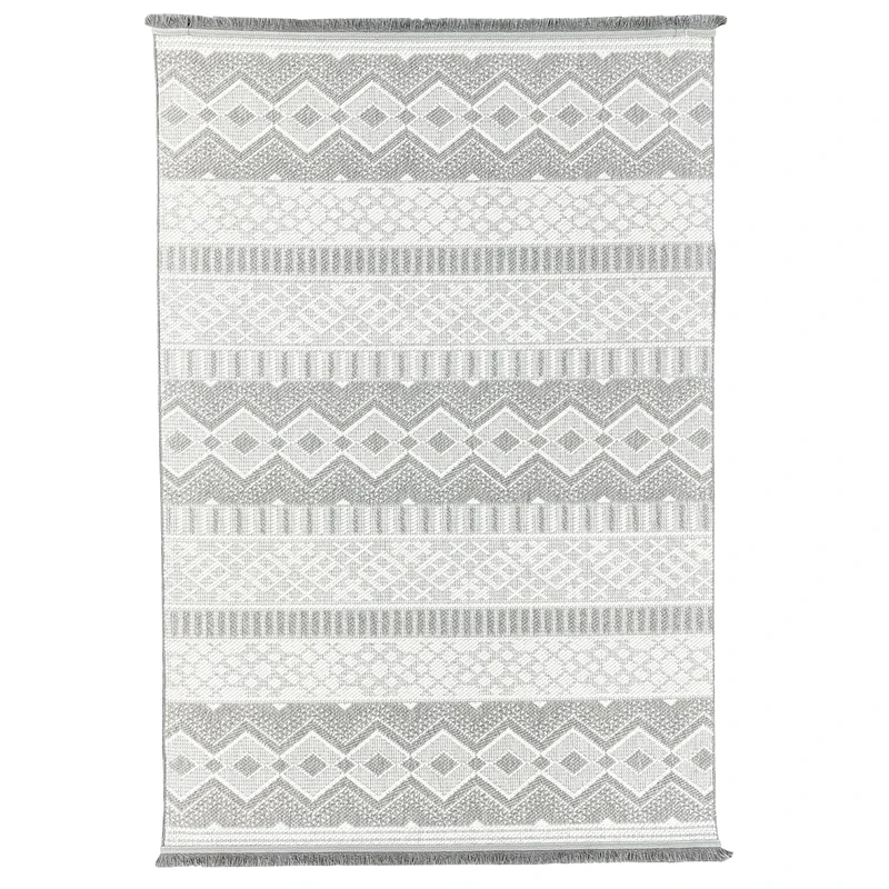 فرش ماشینی 500 شانه زمینه کرم حاشیه کرم مدل پینترستی مینیمال کد 2334