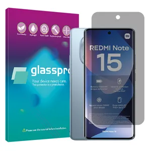Glass Pro Resistant model privacy screen protector suitable for Xiaomi Redmi Note 15 4G Mobile phone 