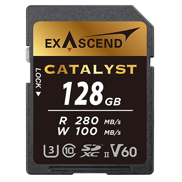 کارت حافظه SD اکساسند مدل Catalyst کلاس 10 استاندارد UHS-II U3 سرعت 280MBps ظرفیت 128 گیگابایت