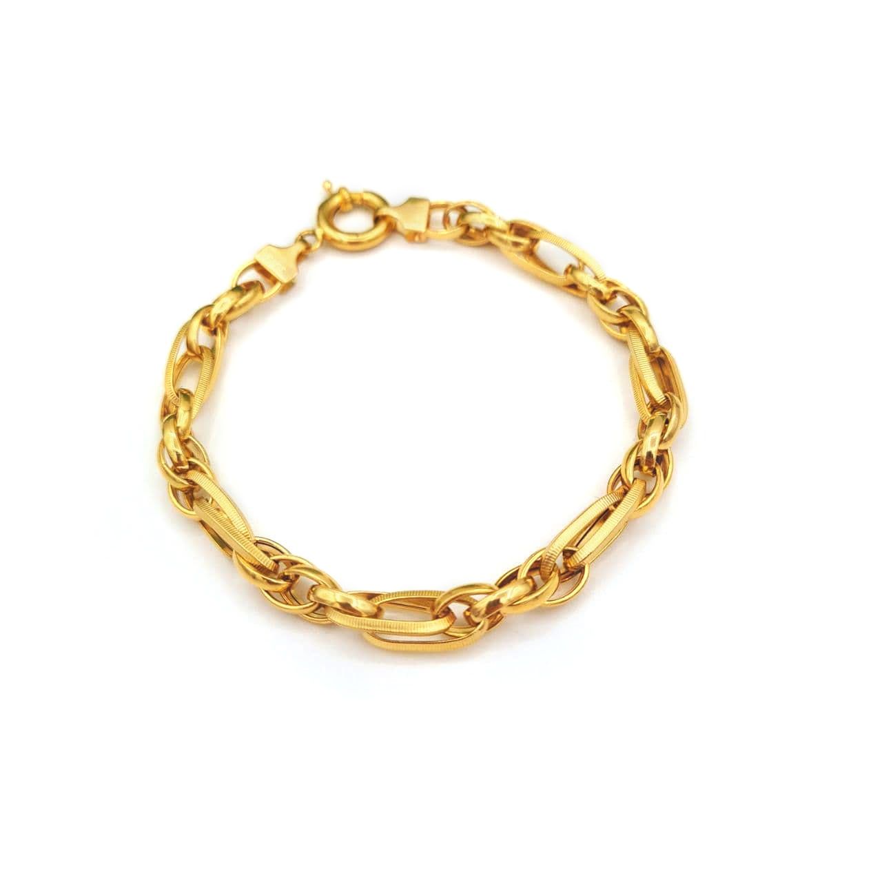 دستبند طلا 18 عیار زنانه مدل بیضی -  - 1
