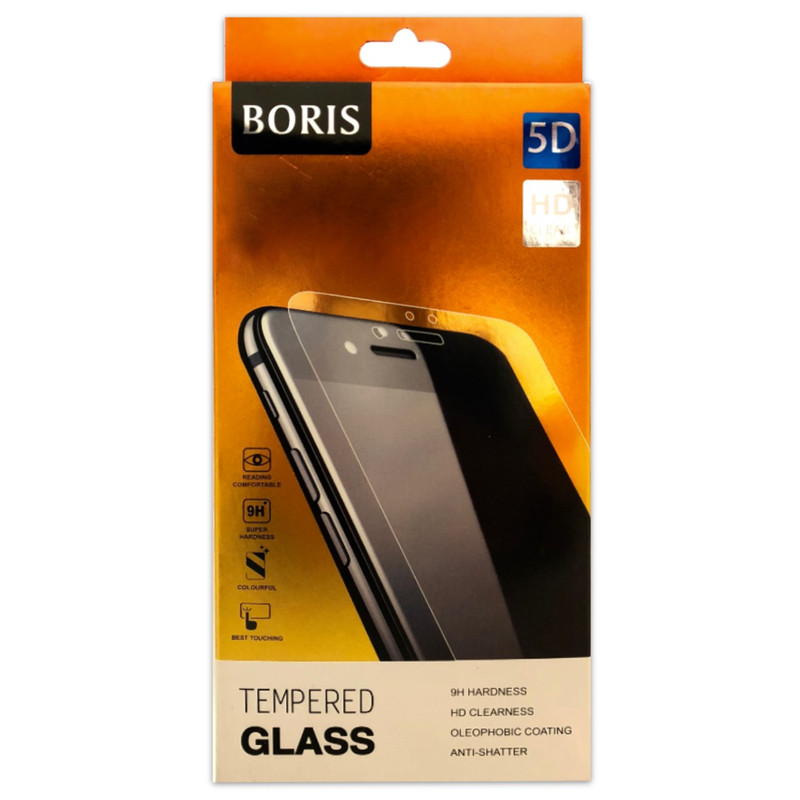 محافظ صفحه نمایش شیشه ای براق بوریس مدل FULL مناسب برای گوشی موبایل آیفون 10