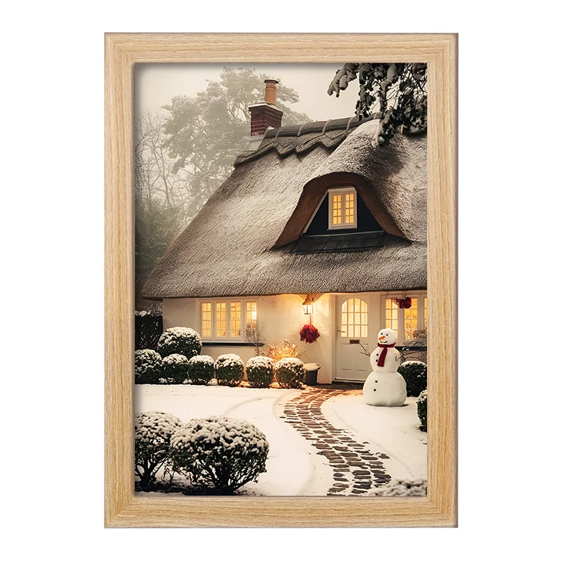 تابلو خندالو مدل خانه ی زمستانی کد F8268