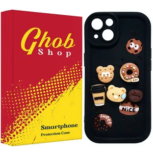 کاور قاب شاپ مدل سولید خرسی طرح nice مناسب برای گوشی موبایل اپل IPhone 13 / IPhone 14