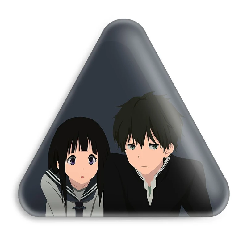 پیکسل خندالو طرح اورکی و چیتاندا انیمه هیوکا Hyouka مدل مثلثی کد 17089