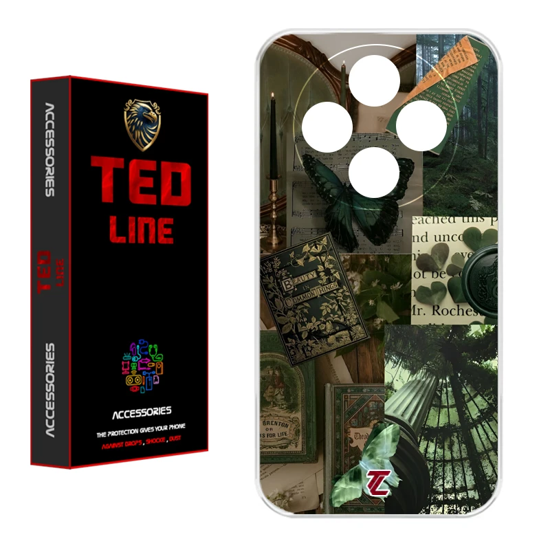کاور تد لاین طرح کلاژ هنری کد 1118 مناسب برای گوشی موبایل شیائومی Redmi 14C / Poco C75