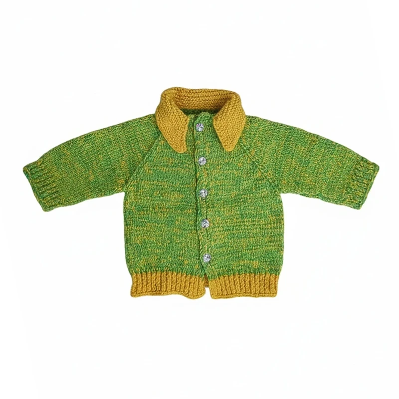 ژاکت نوزادی مدل دست بافت سبززار