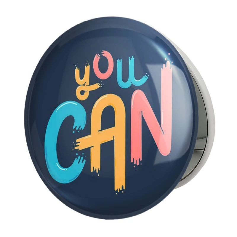 آینه جیبی خندالو طرح You Can مدل تاشو کد 2733 