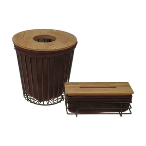 ست سطل و جای دستمال کاغذی مدل Coach