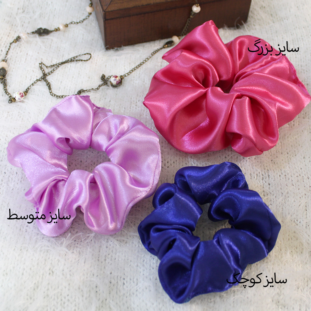 کش مو زنانه مدل اسکرانچی ساتن