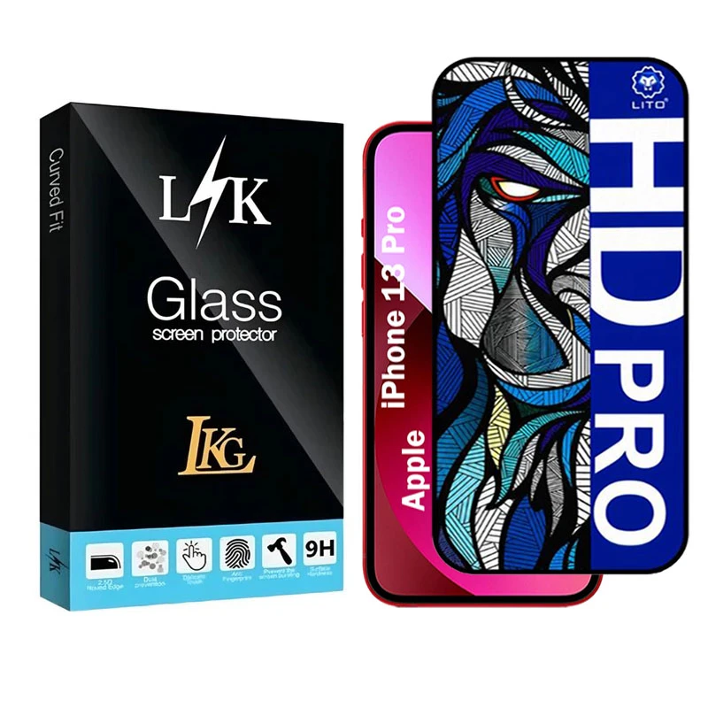 محافظ صفحه نمایش شیشه ای ال کا جی مدل LIHD-LK مناسب برای گوشی موبایل اپل iPhone 13 Pro