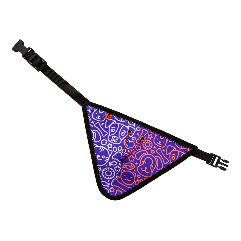 دستمال گردن سگ و گربه تادو طرح زنگوله دار کدD105 سایز XL