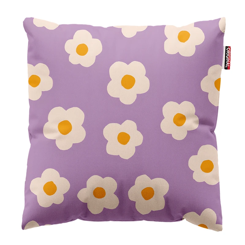 کوسن پاد آفرین مدل مینیمال طرح گل و برگ کد PK303234 سایز 30*30 سانتی متر