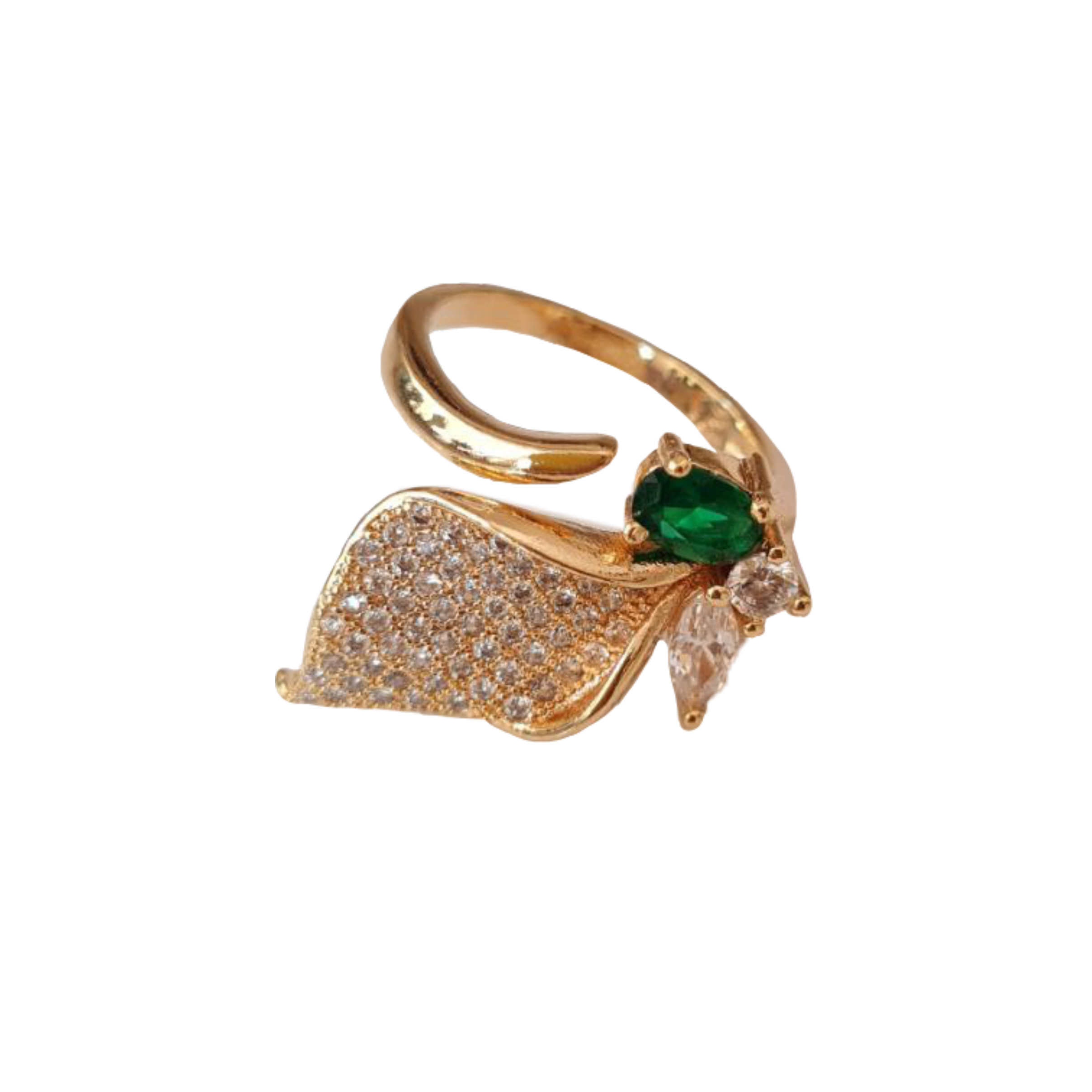 انگشتر زنانه زد جی جولری مدل برگ