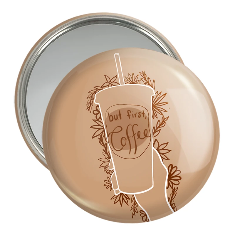 آینه جیبی خندالو مدل کافی شاپ قهوه کد 27536