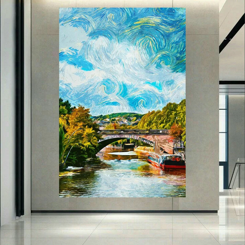 پوستر طرح رودخانه مدل پل کد AR303574