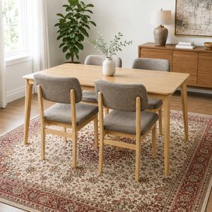 میز و صندلی ناهارخوری 4 نفره گالری چوب آشنایی مدل Khod-Max-Lux