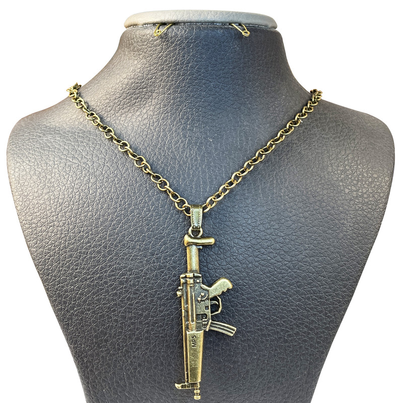 گردنبند مردانه مدل اسلحه MP5