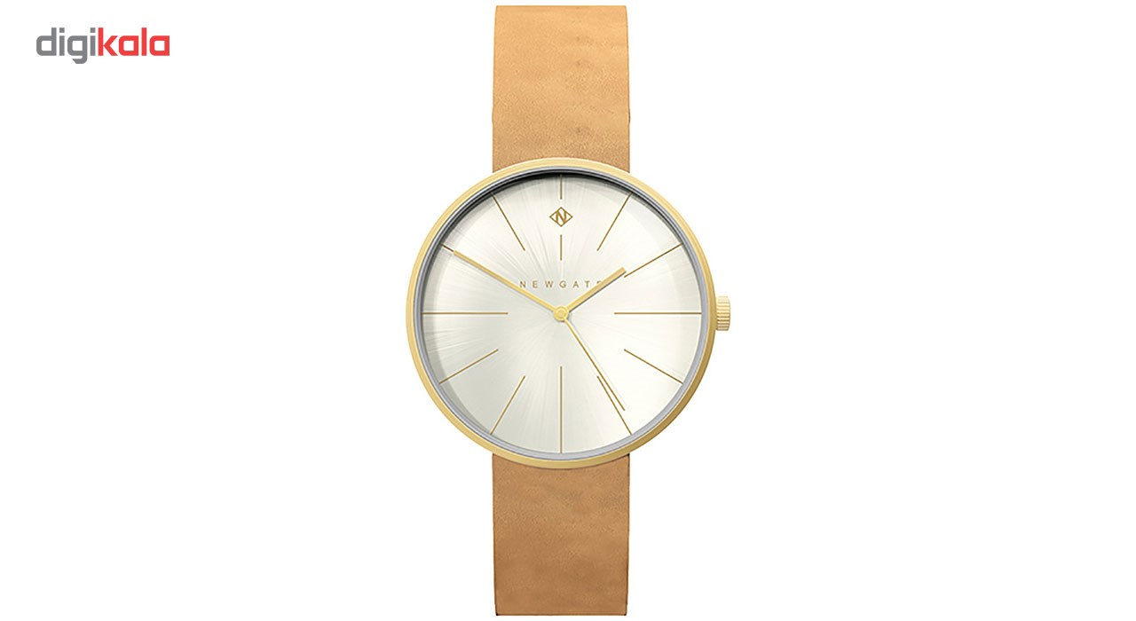 ساعت مچی عقربه ای زنانه نیوگیت مدل The New York Gold And Tan Strap
