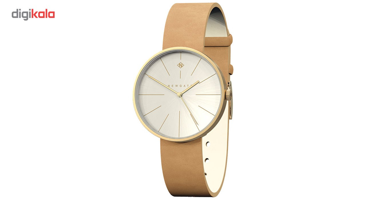 ساعت مچی عقربه ای زنانه نیوگیت مدل The New York Gold And Tan Strap